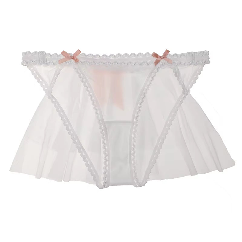 Fairy Lace Mesh Hollowed Out Sexy Underwear Women Temptation Luxury Transparent Panties Sex String Thong Female Lingerie
