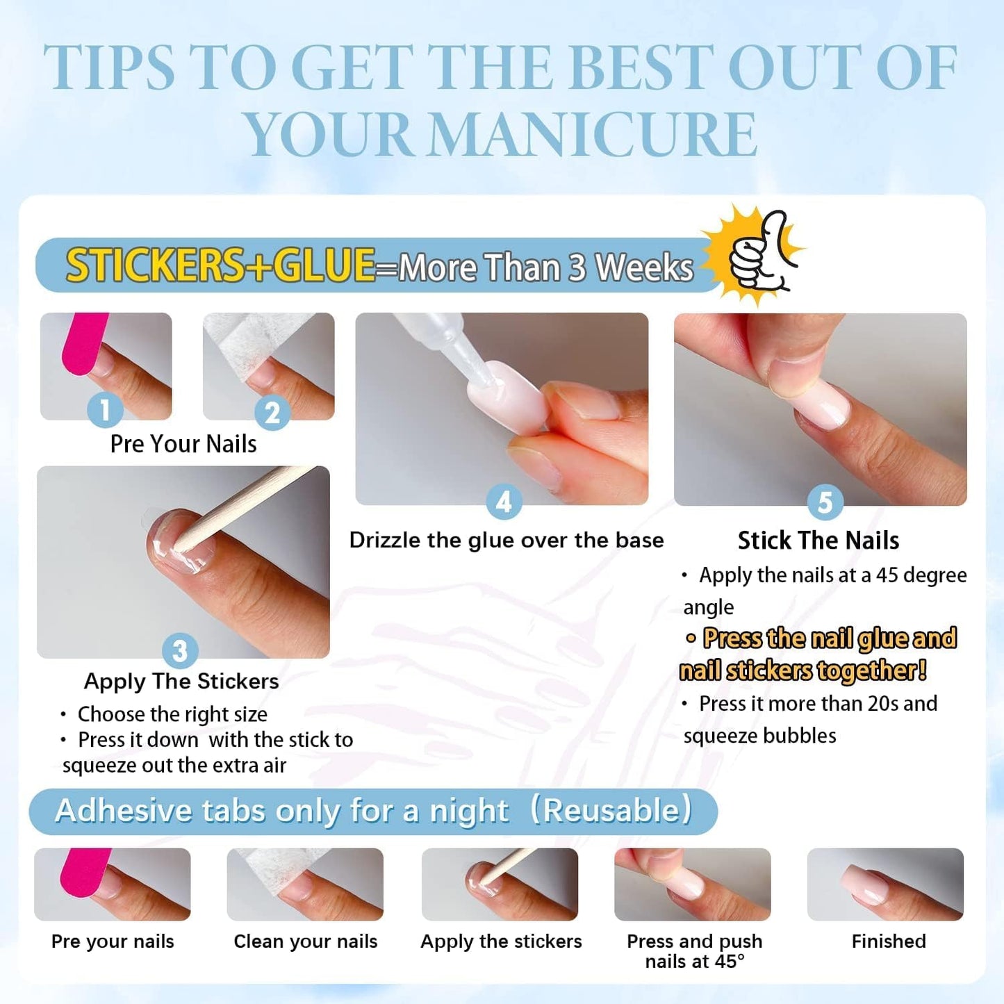 Nude Pink Press on Nails Short Square, Acrylic Nails Fake Nails Set, Stick on Nails Glue on Nails,Short Nails False Gel Nails,Stick on Nails for Women and Girls in 24PCS