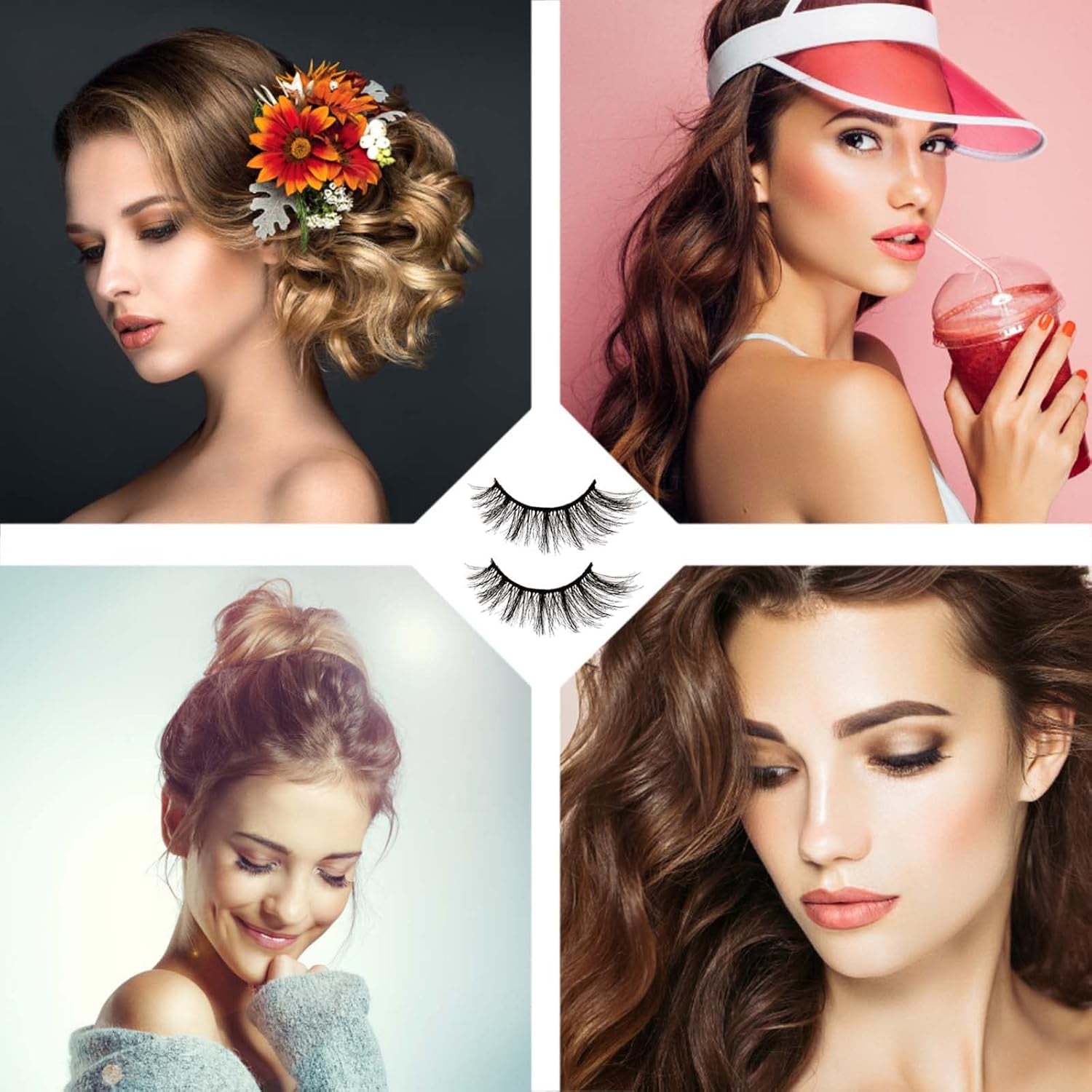 False Eyelashes Faux Mink Eyelashes 20MM Thick Lashes Pack 8 Pairs