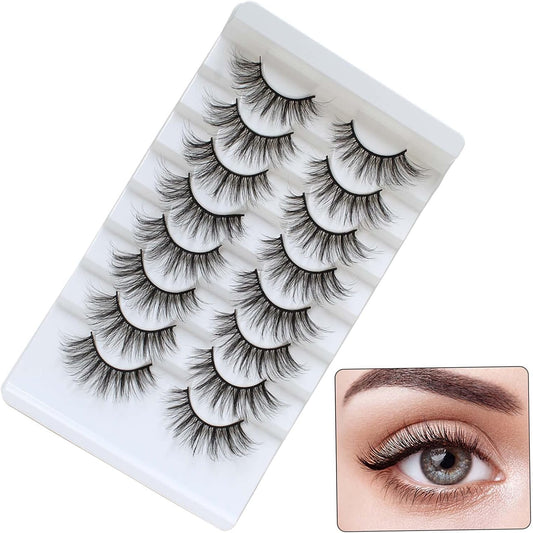 False Eyelashes Faux Mink Eyelashes 20MM Thick Lashes Pack 8 Pairs
