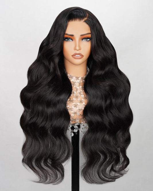 Real Wear and Go Glueless Wigs Human Hair Pre Plucked Pre Cut 250% Denstiy 5X6 HD Lace Closure Body Wave Pre Bleached Knots Lace Front Wig Natural Color(22 Inch,5X6 Lace Body Wave)