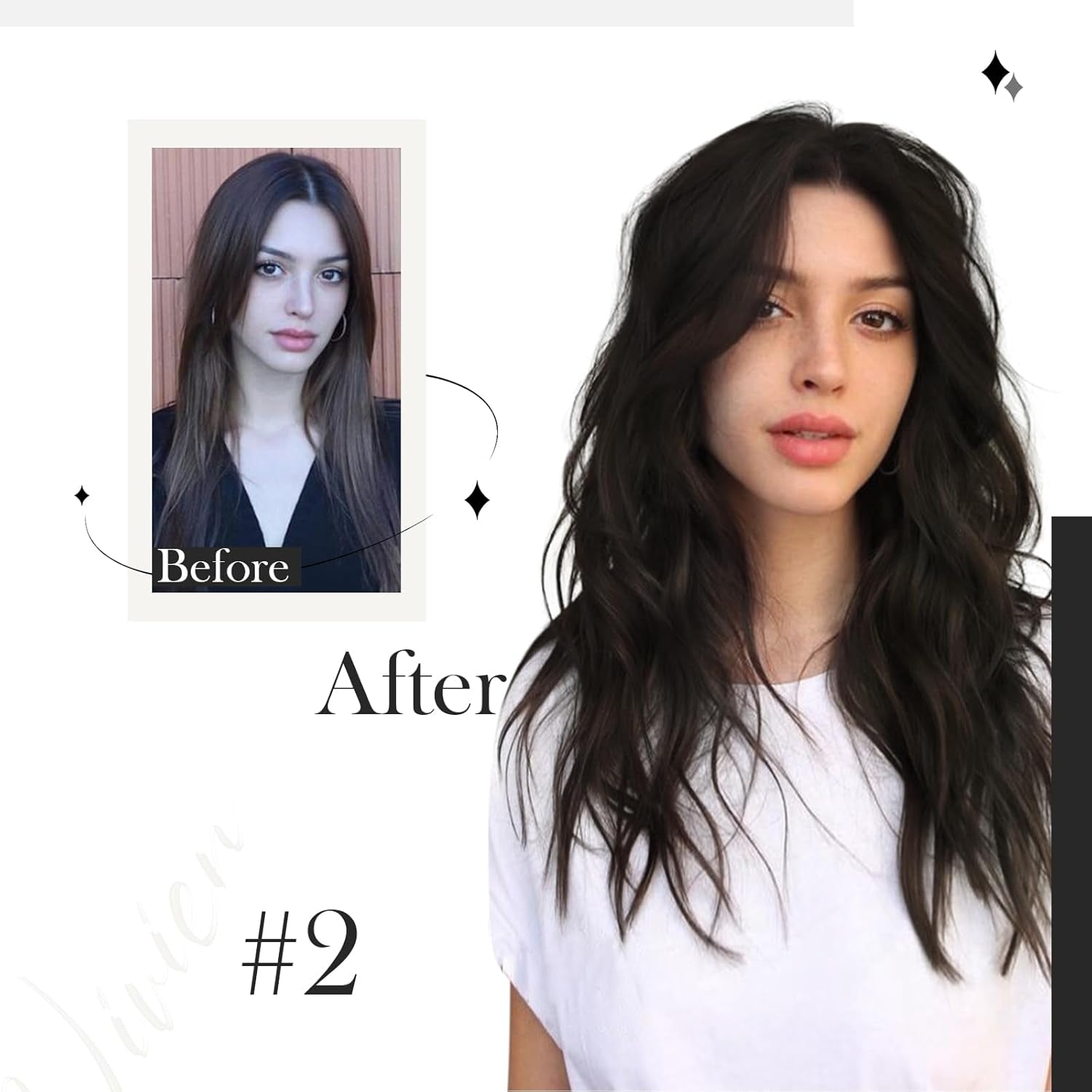 Brown Clip in Hair Extensions Human Hair Brown Human Hair Clip in Extensions Dark Brown Clip in Hair Extensions for Women Full Head 12 Inch #2 80G 7Pcs