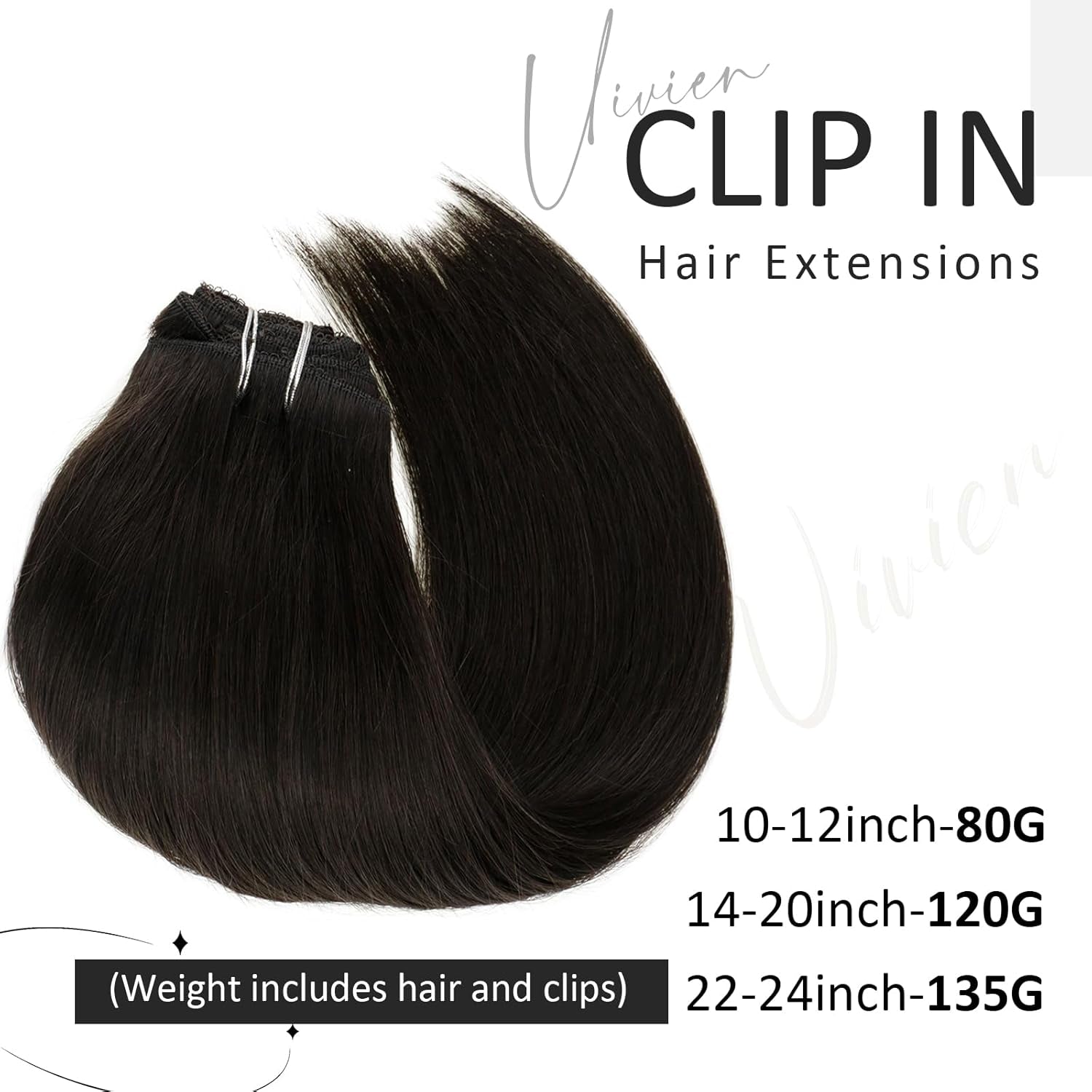Brown Clip in Hair Extensions Human Hair Brown Human Hair Clip in Extensions Dark Brown Clip in Hair Extensions for Women Full Head 12 Inch #2 80G 7Pcs