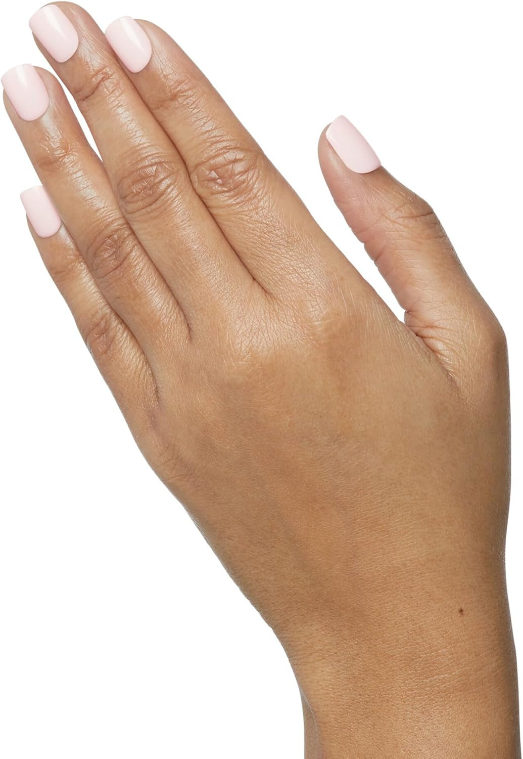 Impress No Glue Mani 30 Pcs Press on Nails, Medium Squoval Design Nail, Solid Pure White Print, Simple Peel & Press Easy Apply, Hassel-Free Removal, Essential Tools Included