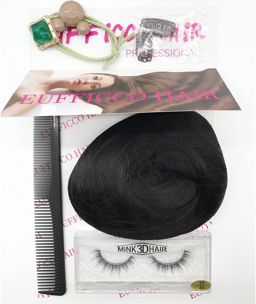 Real Human Remy Hair Lace Clip in Hair Extensions 16Inch Finsih at 16.5Inch 100G 7Pcs Color #1B off Black Double Wefted Thick Ends Silky Soft Long Lifespan Tangle Free Human Hair Extensions