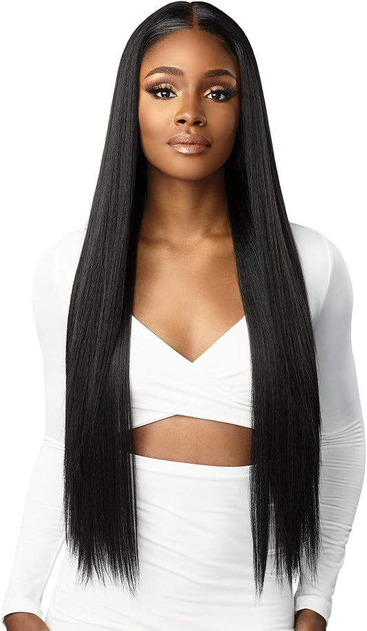 Human Hair Blend Butta HD Lace Front Wig - STRAIGHT 32 (BALAYAGEMOCHA)